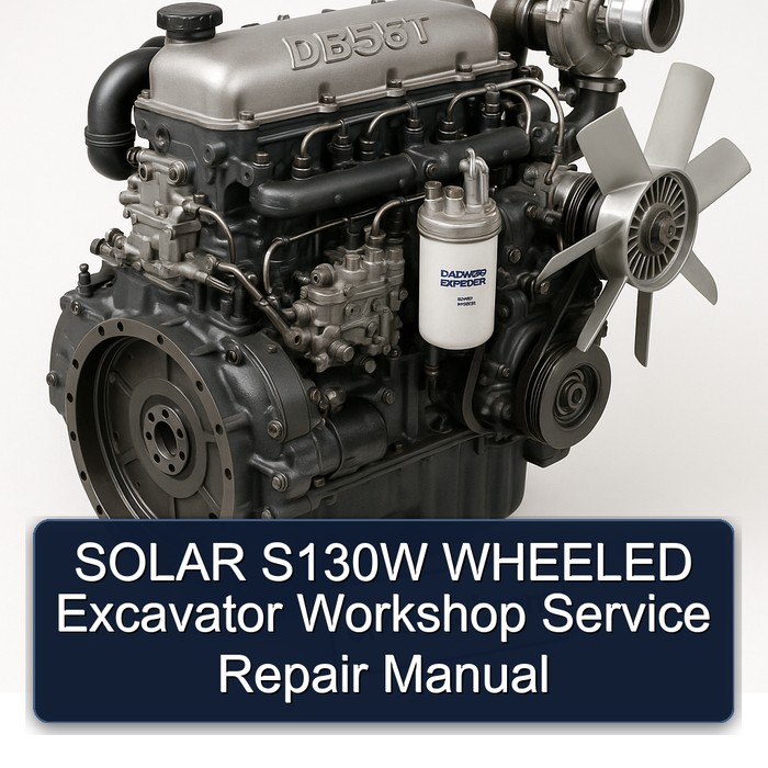 Solar S130W Wheeled Excavator Service Repair Workshop Manual PDF
