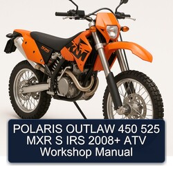2008 Polaris Outlaw 450 525 MXR S IRS ATV Service Repair Workshop Manual PDF