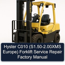 Hyster C010 (s1.50-2.00xms Europe) Forklift S1.50 Europe Service Repair Workshop Manual PDF
