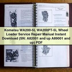 Komatsu WA200-5L Wa200pt-5l Wheel Loader (sn: A82001 Up A89001 Up) Service Repair Workshop Manual PDF