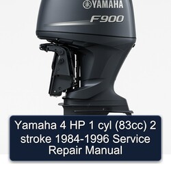 1984-1996 Yamaha 4 HP 1 Cyl (83CC) 2 Stroke Service Repair Workshop Manual PDF