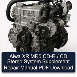 Isuzu 3 CD 1 T Aiwa XR MR5 CD-R / Stereo System Supplement Service Repair Workshop Manual PDF