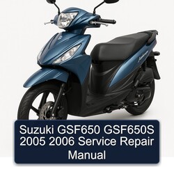 2005-2006 Suzuki Address Models GSF650 GSF650S Service Repair Workshop Manual PDF