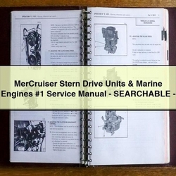 Mercruiser Stern Drive Units Engines - Searchable Service Repair Workshop Manual PDF