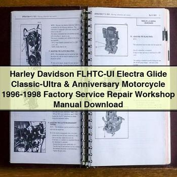 1996-1998 Harley Davidson Ultra FLHTC-UI Electra Glide Classic- Anniversary Motorcycle Service Repair Workshop Manual PDF