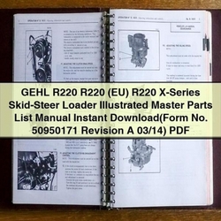 Gehl R220, R220 (eu), X-series SKID-STEER Loader Illustrated Master Parts Catalog PDF