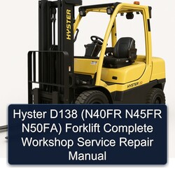 Hyster D138 (n40fr N45FR N50fa) Forklift Service Repair Workshop Manual PDF