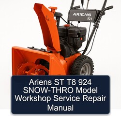 Ariens ST T8 924 SNOW-THRO Model Service Repair Workshop Manual PDF