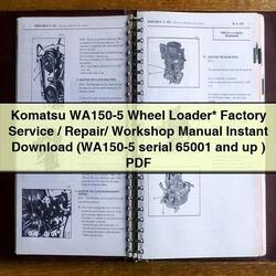 Komatsu WA150-5 Wheel Loader / (wa150-5 Serial 65001 Up ) Service Repair Workshop Manual PDF