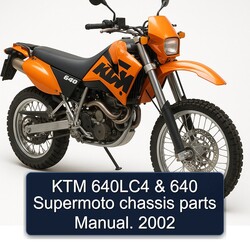 2002 KTM 640 640lc4 Supermoto Chassis Parts Catalog PDF