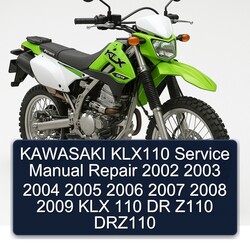 2002-2009 Kawasaki KLX Series KLX110 110 DR Z110 DRZ110 Service Repair Workshop Manual PDF