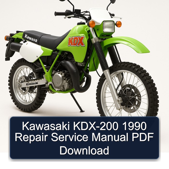 1990 Kawasaki KDX Models KDX-200 Service Repair Workshop Manual PDF