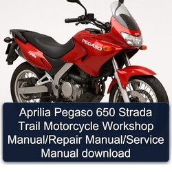 Moto Guzzi Strada Aprilia Pegaso 650 Trail Motorcycle Service Repair Workshop Manual PDF