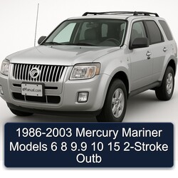 1986-2003 Mercury Mariner Models 6 8 9.9 10 15 2-stroke Outb