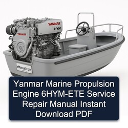 Yanmar Marine Propulsion Engine 6HYM-ETE Service Repair Workshop Manual PDF