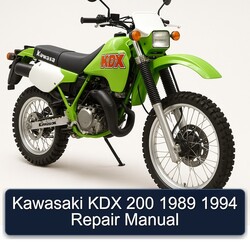 1989-1994 Kawasaki KDX Models 200 Service Repair Workshop Manual PDF