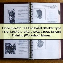 Linde Electric Tail End Pallet Stacker Type 1170: L06AC L10AC L12AC L16AC Training Service Repair Workshop Manual PDF