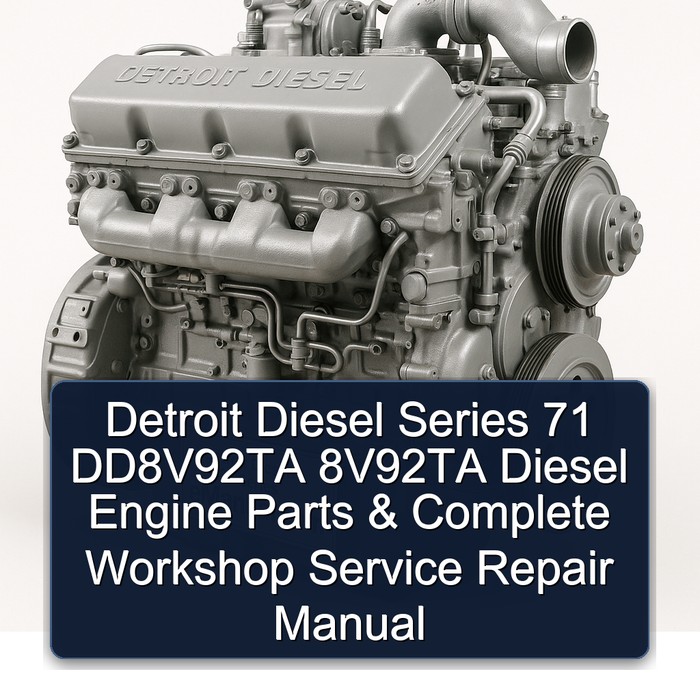 Detroit Diesel 92 Series 71 Dd8v92ta 8v92ta Engine Parts Service Repair Workshop Manual PDF
