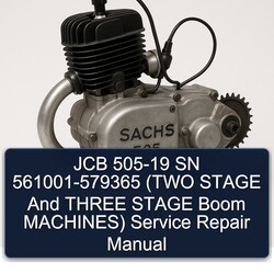 JCB 505-19 SN 561001-579365 (two Stage Three Boom Machines) Service Repair Workshop Manual PDF
