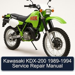 1989-1994 Kawasaki KDX Models KDX-200 Service Repair Workshop Manual PDF
