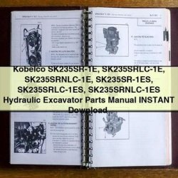 Kobelco Sk235sr-1e Sk235srlc-1e Sk235srnlc-1e Sk235sr-1es Sk235srlc-1es Sk235srnlc-1es Hydraulic Excavator Parts Catalog PDF