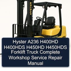 Hyster A236 H400HD H400HDS H450HD H450HDS Forklift Truck Service Repair Workshop Manual PDF