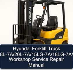 Hyundai Forklift Truck 15l-7a/18l-7a/20l-7a/15lg-7a/18lg-7a/20lg-7a Service Repair Workshop Manual PDF