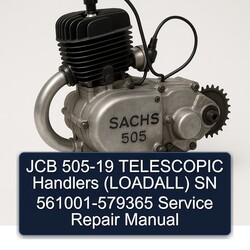 JCB 505-19 Telescopic Handlers (LOADALL) SN 561001-579365 Service Repair Workshop Manual PDF
