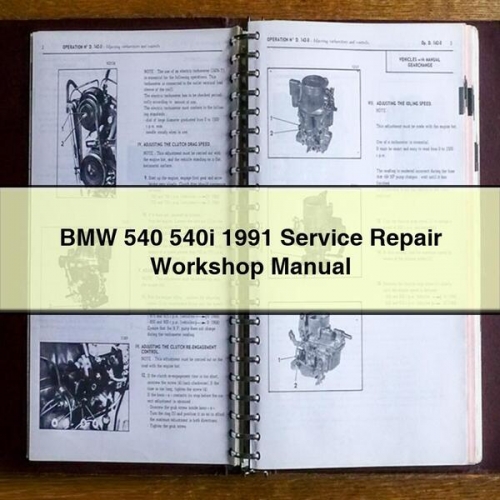 1991 BMW 1 Series 540 540I Service Repair Workshop Manual PDF