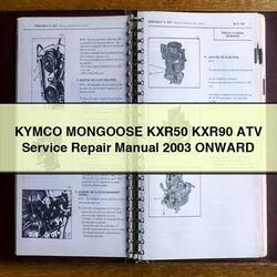 2003 Kymco Mongoose KXR50 KXR90 ATV Onward Service Repair Workshop Manual PDF