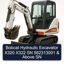 Bobcat Hydraulic Excavator X320 X322 SN 562313001 & Above SN