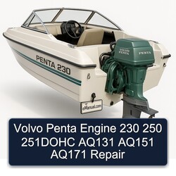 Volvo Penta Engine 230 250 251DOHC AQ131 AQ151 AQ171 Service Repair Workshop Manual PDF
