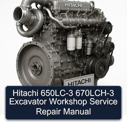 Hitachi 650LC-3 670lch-3 Excavator Service Repair Workshop Manual PDF