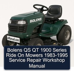 1983-1995 Bolens QS QT 1900 Series Ride On Mowers Service Repair Workshop Manual PDF