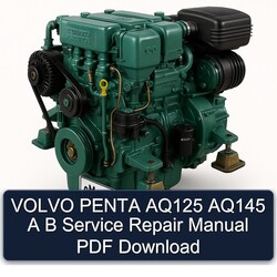 Volvo Penta AQ125 AQ145 B Service Repair Workshop Manual PDF