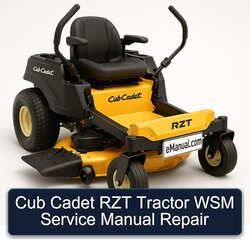 Cub Cadet RZT Tractor WSM Service Repair Workshop Manual PDF