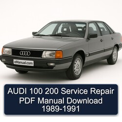 1989-1991 Audi 200 Service Repair Workshop Manual PDF
