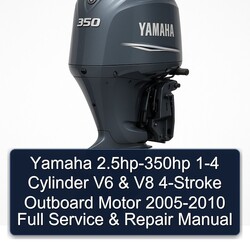 2005-2010 Yamaha 2.5hp-350hp 1-4 Cylinder V6 V8 4-stroke Outboard Motor Service Repair Workshop Manual PDF