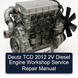 2012 Deutz TCD 2V Diesel Engine Service Repair Workshop Manual PDF