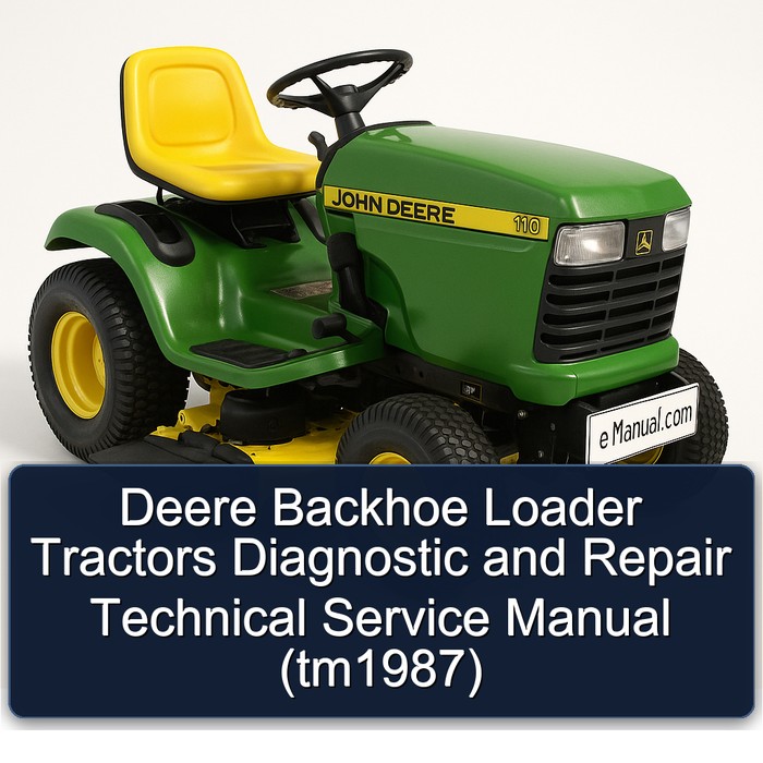 Deere Loader Tractors Diagnostic (TM1987) Service Repair Workshop Manual PDF