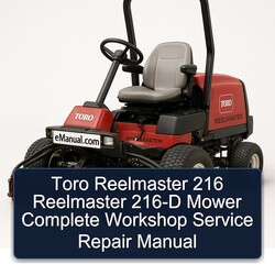 Toro Reelmaster 216 216-D Mower Service Repair Workshop Manual PDF