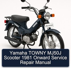 1981 Yamaha Towny MJ50J Scooter Onward Service Repair Workshop Manual PDF