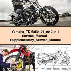 Yamaha TDM Models TDM850 96 99 2 1 Supplementary Service Repair Workshop Manual PDF