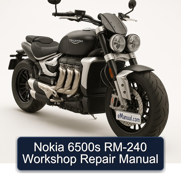 Triumph Rocket Nokia 6500S RM-240 Service Repair Workshop Manual PDF