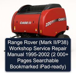 1995-2002 Range Rover (mark Ii/p38) - (2 000 Pages Searchable Bookmarked Ipad-ready) Service Repair Workshop Manual PDF