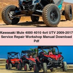 2009-2017 Kawasaki Mule 4000 4010 4x4 UTV Service Repair Workshop Manual PDF