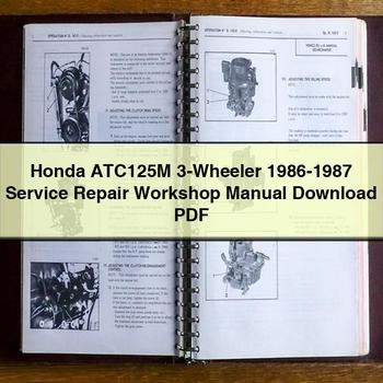 1986-1987 Honda CR V ATC125M 3-wheeler Service Repair Workshop Manual PDF