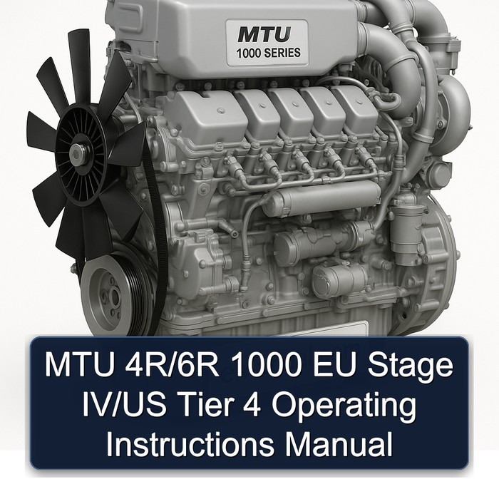 MTU 1000 Series 4r/6r EU Stage Iv/us Tier 4 Operating Service Repair Workshop Manual PDF