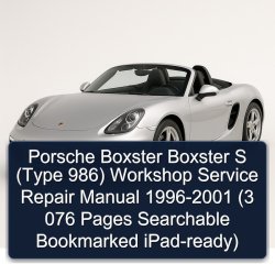 1996-2001 Porsche Boxster S (type 986) - (3 076 Pages Searchable Bookmarked Ipad-ready) Service Repair Workshop Manual PDF