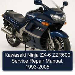 1993-2005 Kawasaki Ninja ZX-6 ZZR600 . Service Repair Workshop Manual PDF